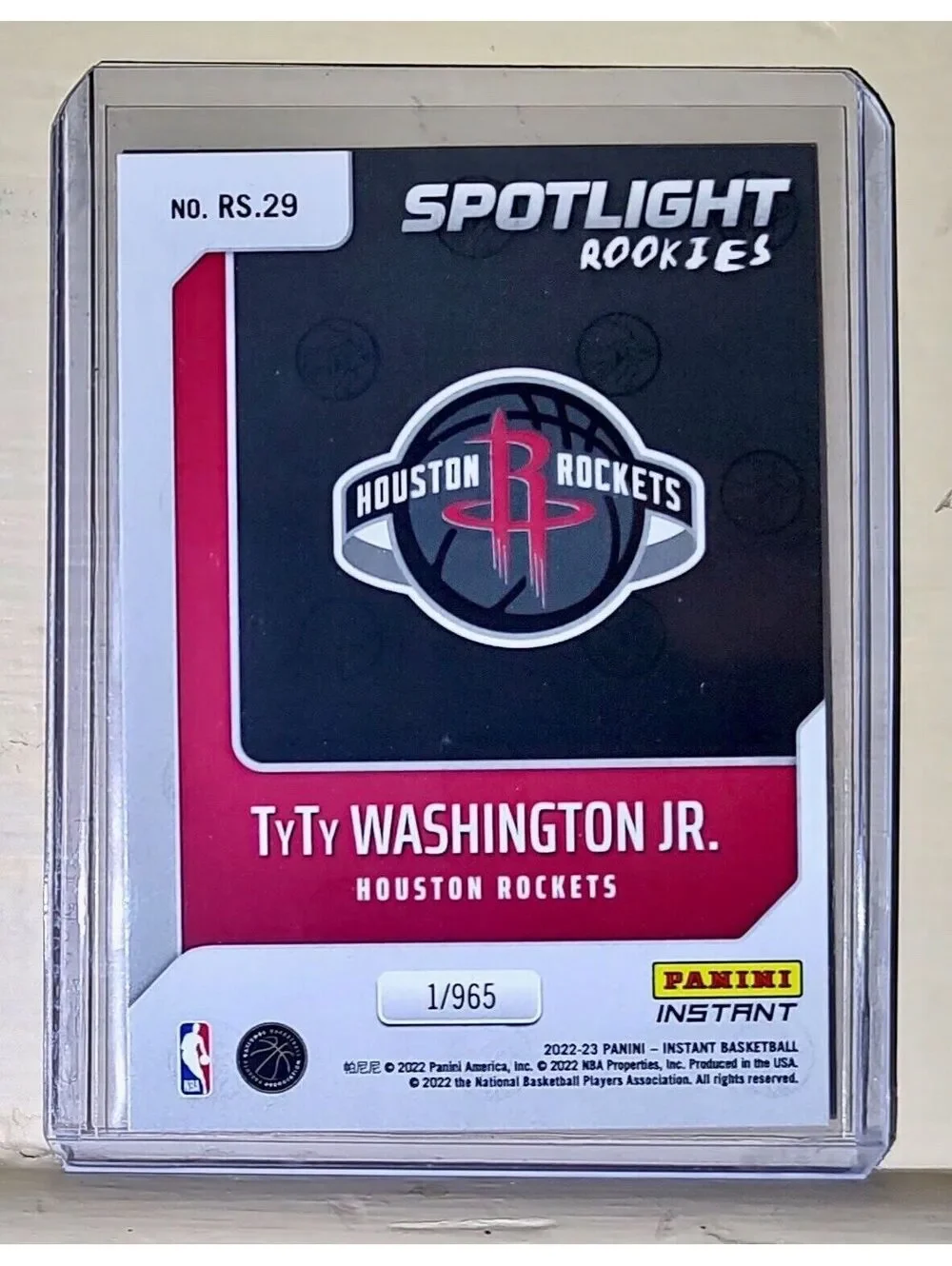 TyTy Washington Jr. 2022-23 Panini NBA #29 Spotlight Rookies Card 1/965